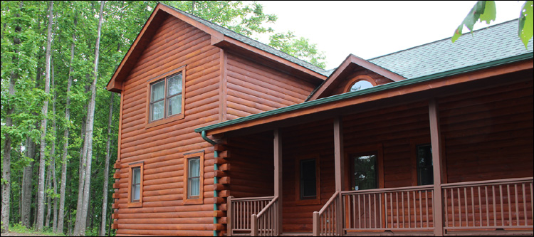 Log Home Staining in New London,  North Carolina